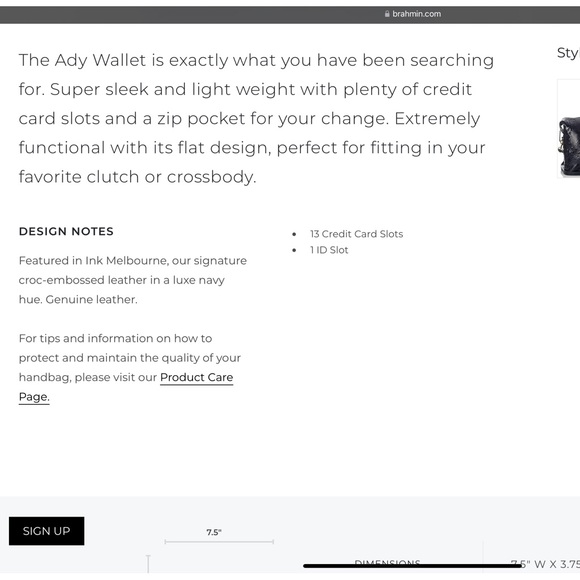 Wallet, Brahmin Ady Wallet, Colorado Melbourne NWT - Picture 6 of 6